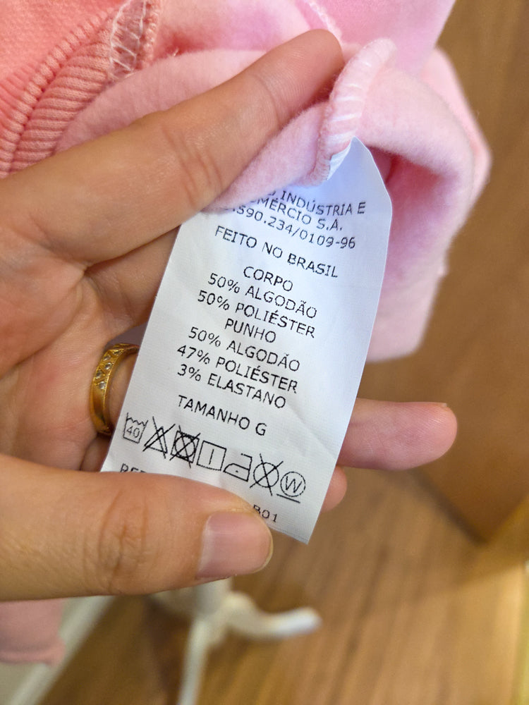 Moletom Baw Canguru Rosa