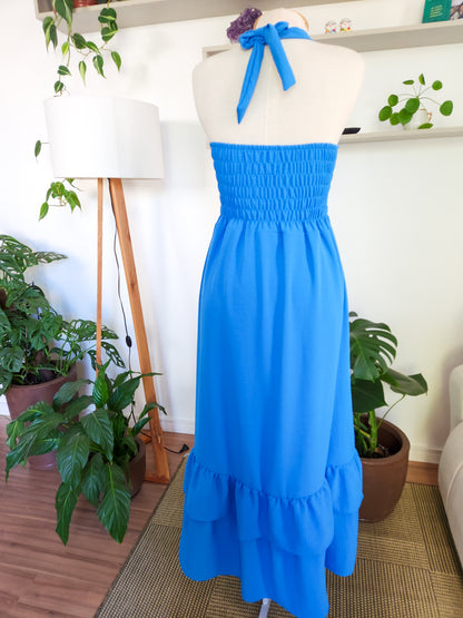 Vestido Azul Royal Longo