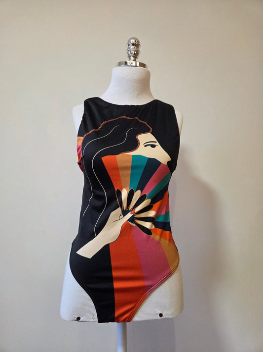 Body Farm Estampa Oriental Leque