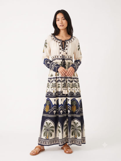 Vestido Farm Jardim Tropical Longo
