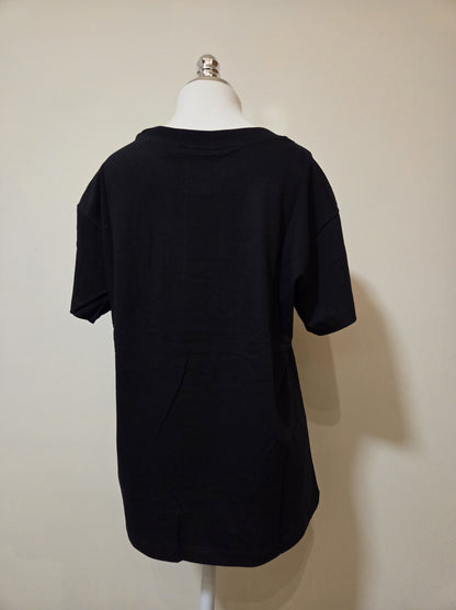 Camiseta Farm Rio Estampa Letras Texturizadas fundo Preto