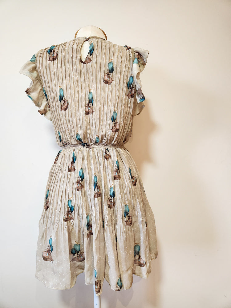 Vestido Antix Curto Submarinos Plissado