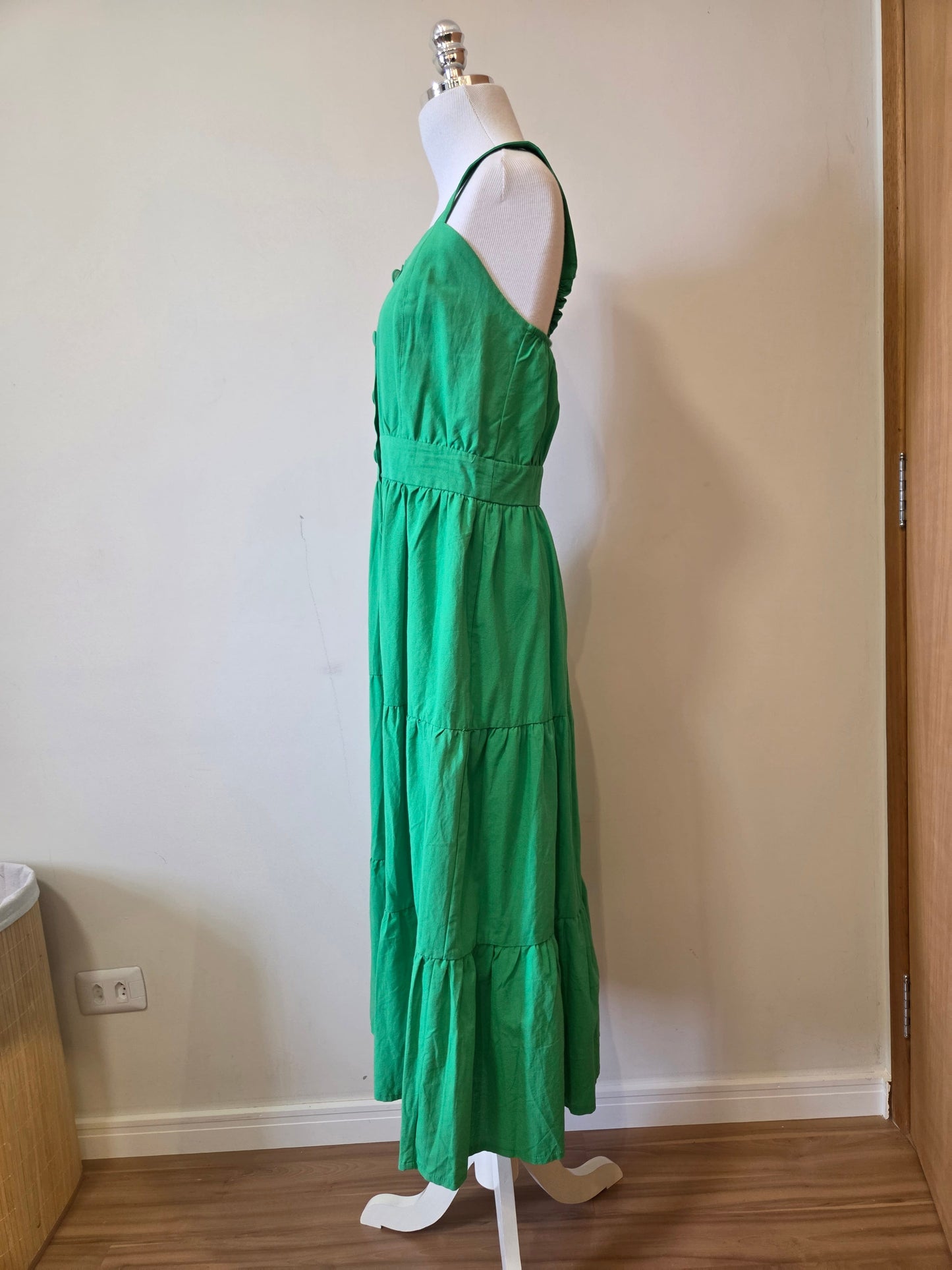 Vestido Berry Verde Bandeira