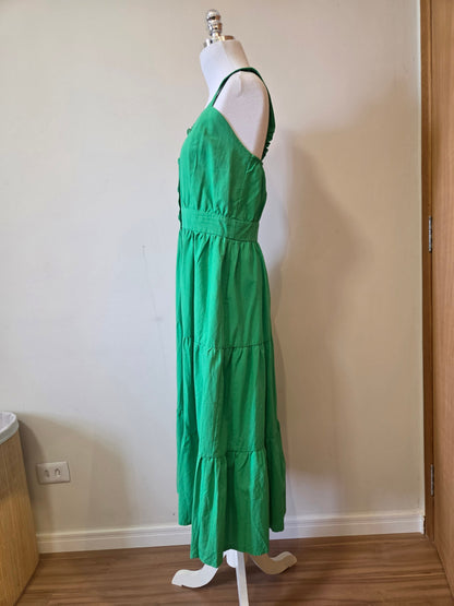 Vestido Berry Verde Bandeira