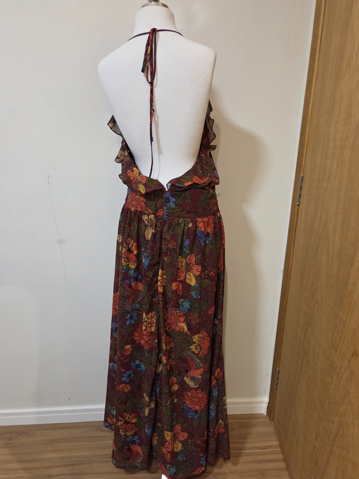 Vestido Farm Floral Tons Terrosos Frente Única