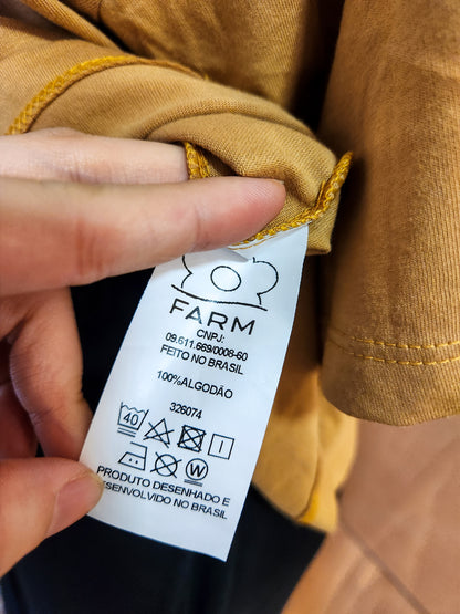 Camiseta Farm Caramelo Liso