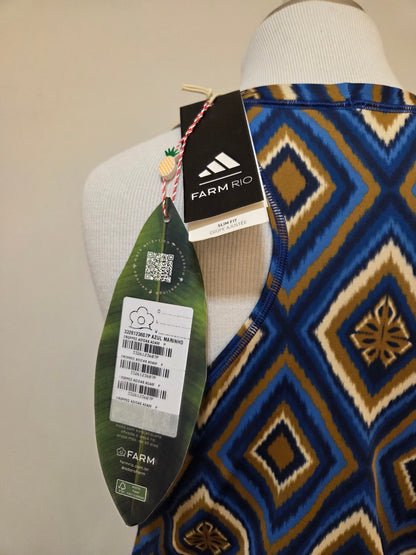Regata Cropped Farm Adidas Azul