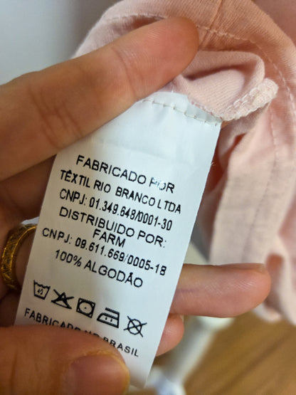 Camiseta Farm Rosa Estampa Bananeira - Verde claro