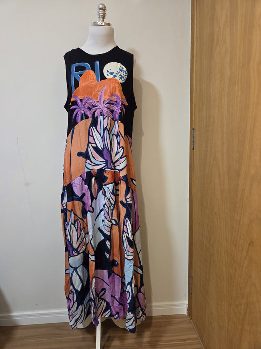 Vestido Farm Cropped Rio Vertical