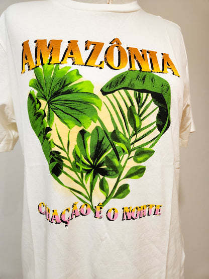 T-shirt Farm Amazônia Coração é o Norte - Branco