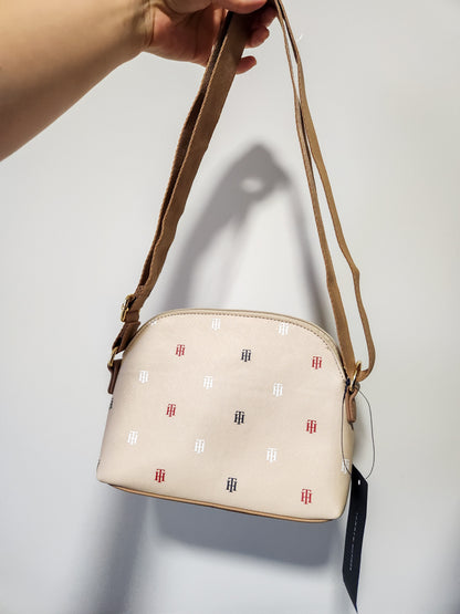 Bolsa Tommy Hilfiger Estampada com Creme
