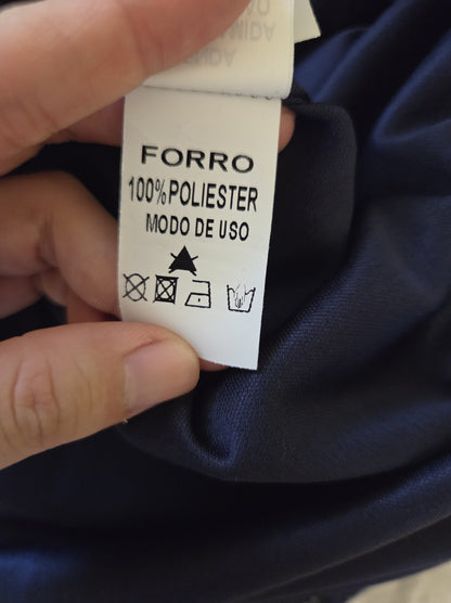Vestido A Gestante Rendado Azul Marinho