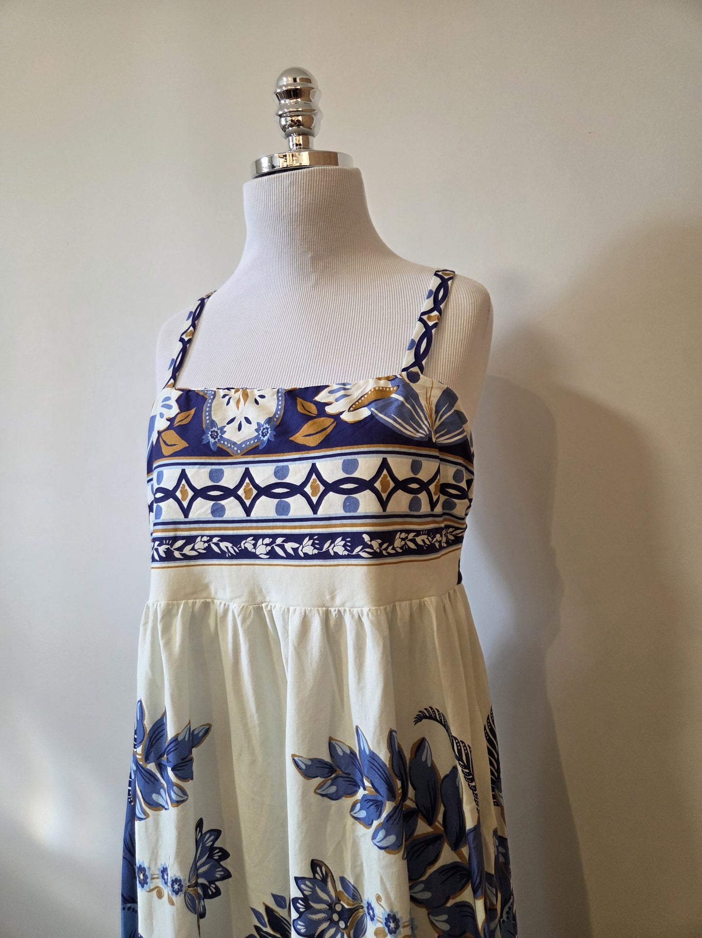 Vestido Farm Azul Floral