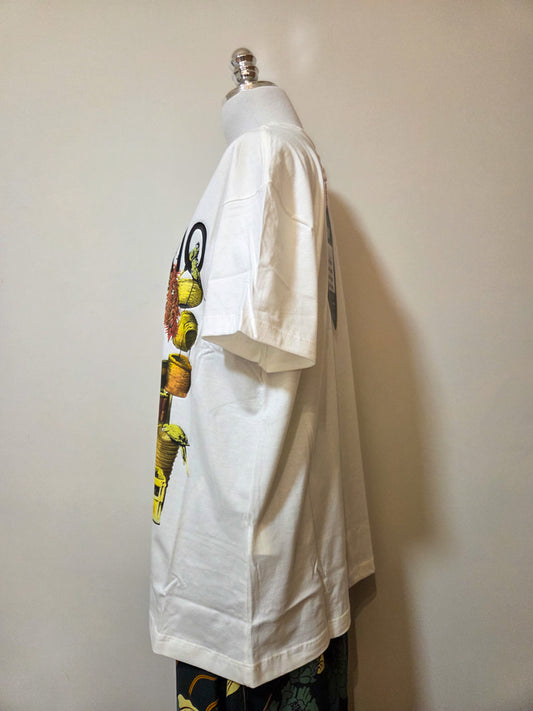 Camiseta Farm Estampa Feirinha Branca