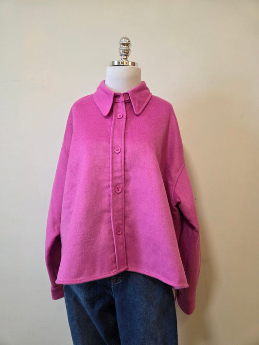 Camisa Animale Lã Rosa Flox