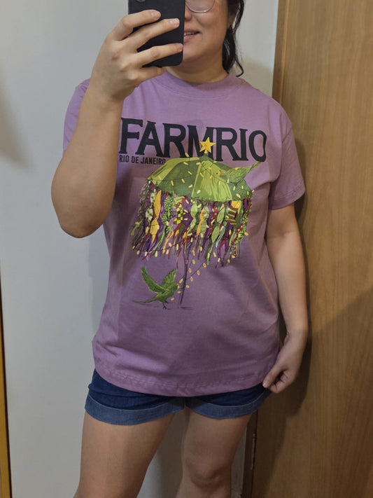 Camiseta Farm Rio De Janeiro Roxo Guarda Chuva