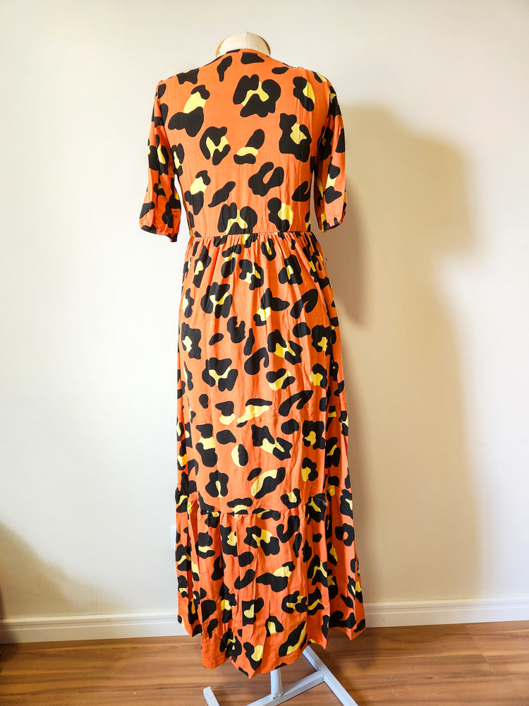 Vestido Berry Animal Print Terracota