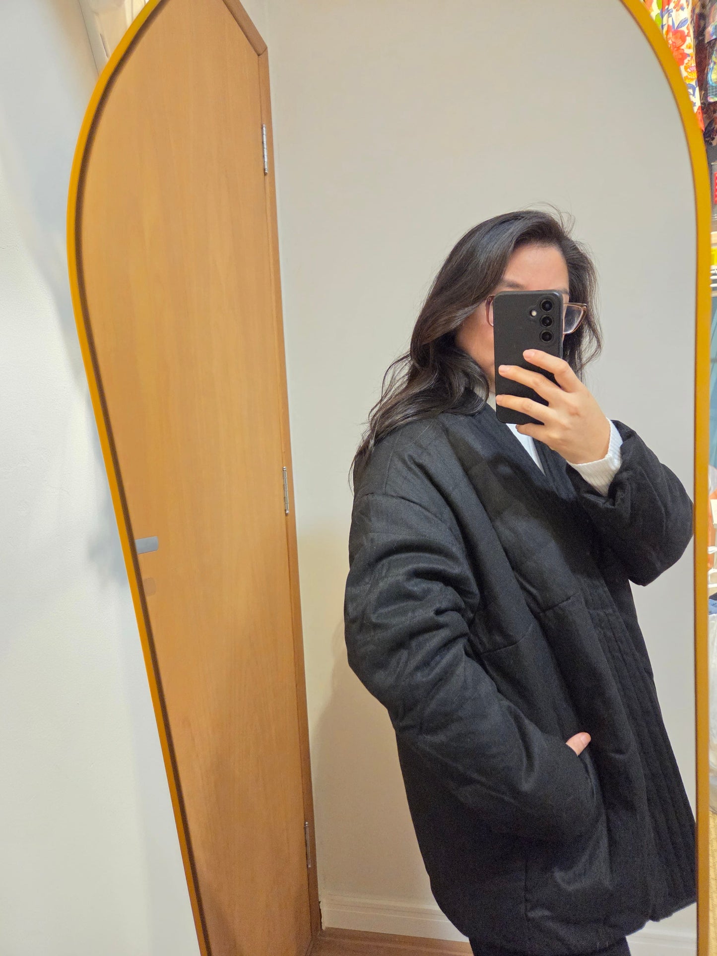 Casaco Kimono de Moletom Hering Preto