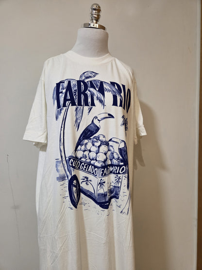 Vestido Farmrio Coco Gelado Azul