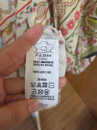Vestido Farm Curto Paraiso Frutas e Araras