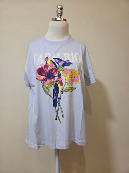 Camiseta Farm Fit Flores e Passarinho