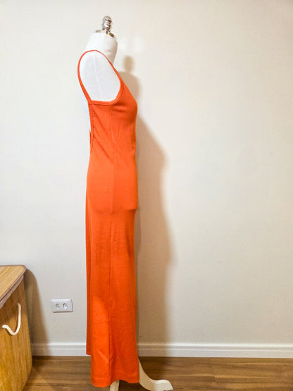 Vestido Farm Laranja Canelado Tucano