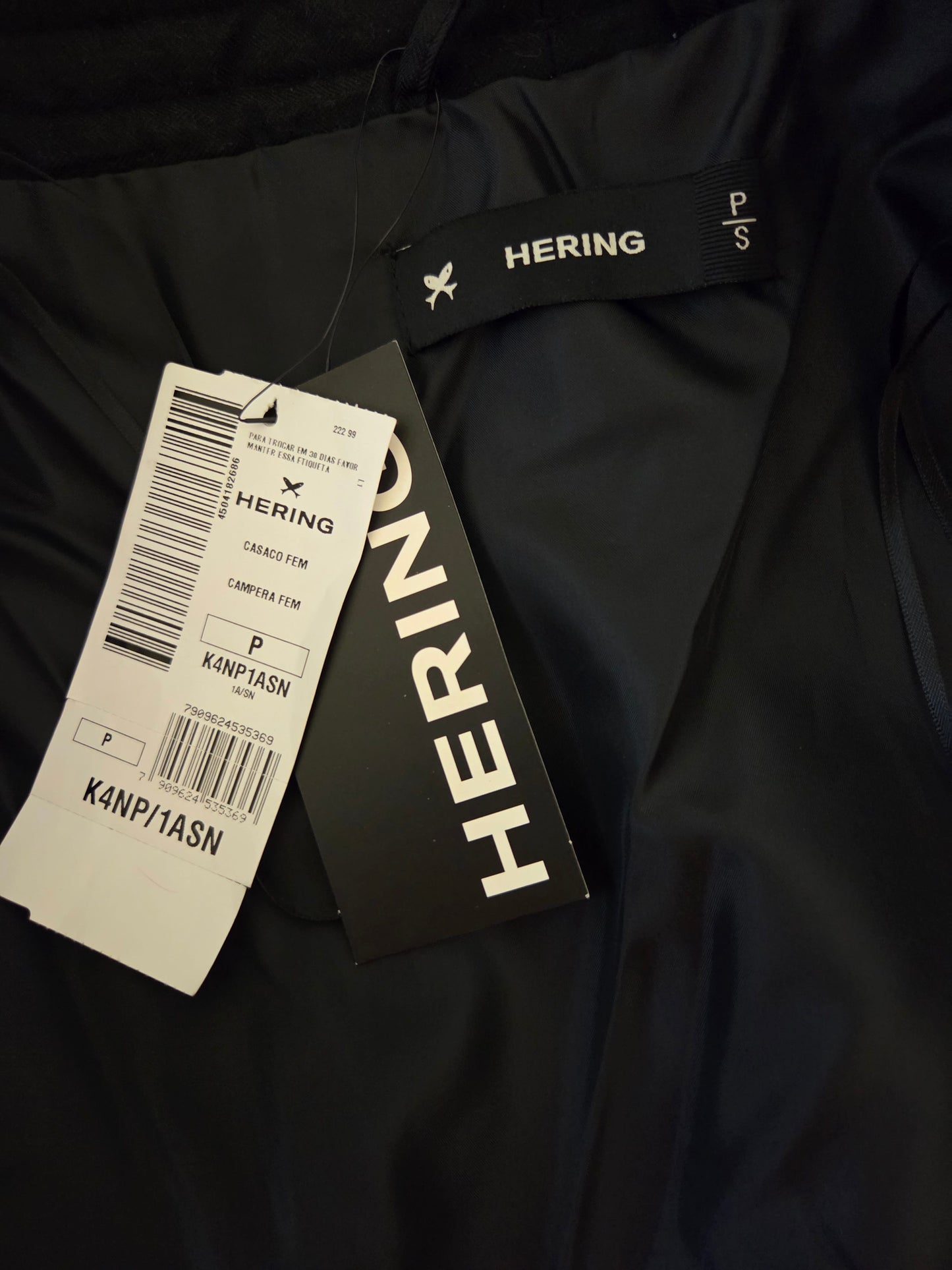 Casaco Kimono de Moletom Hering Preto