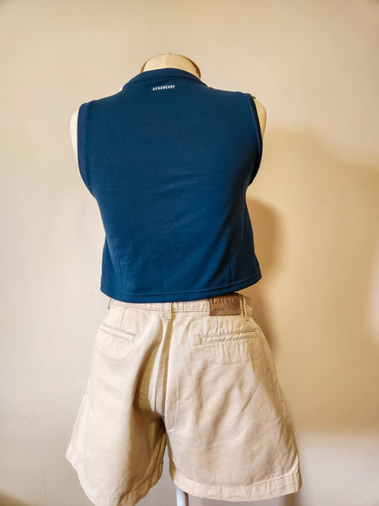 Blusinha Farm Adidas Tie Dye Azul 3 Tons - Modelo Cropped