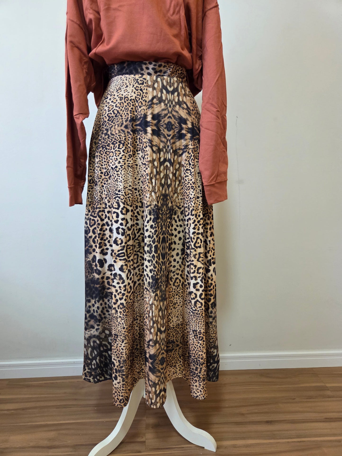 Saia Animal Print Longa
