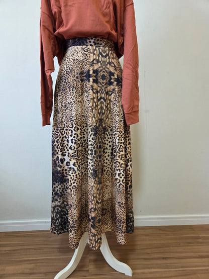 Saia Animal Print Longa
