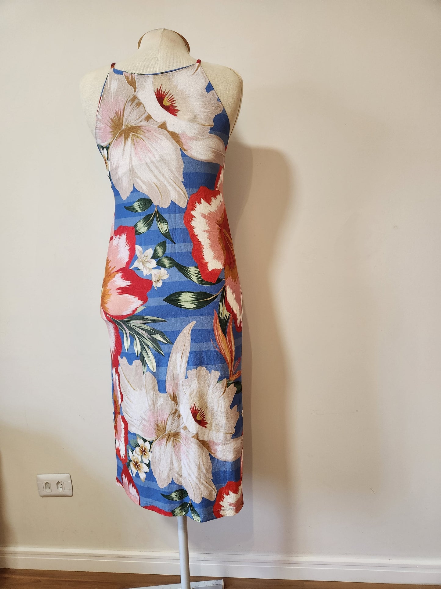 Vestido Farm Midi Floral Azul