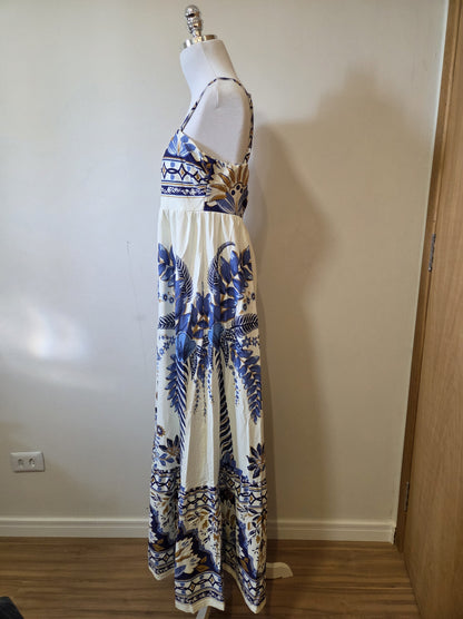 Vestido Farm Azul Floral