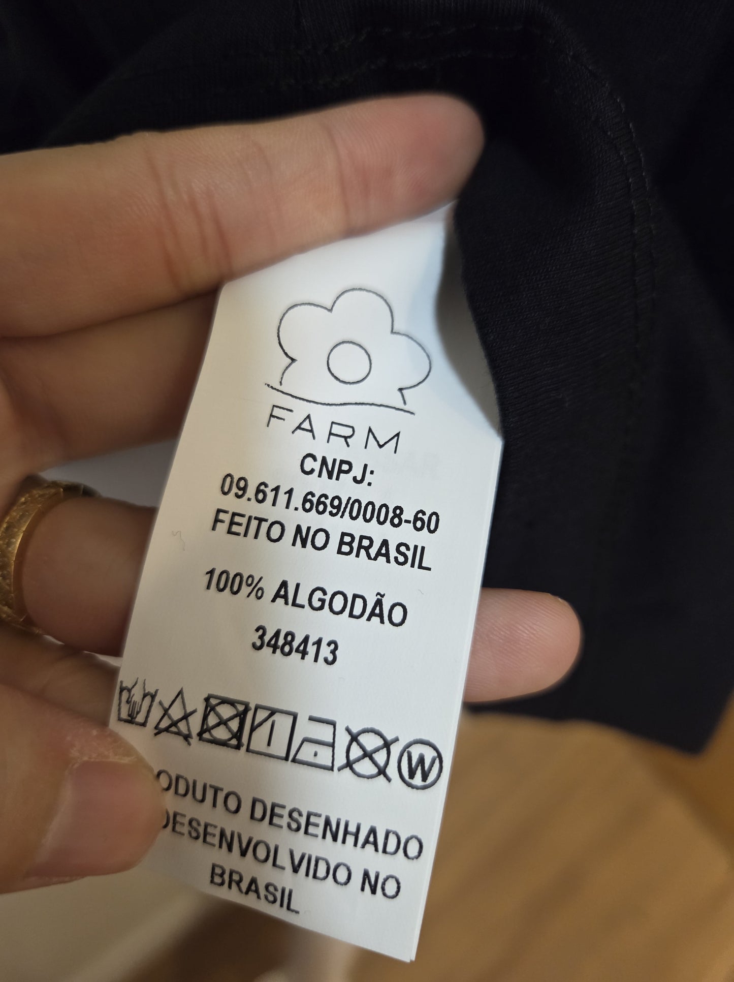 Camiseta Farm Drink Pintado Preto