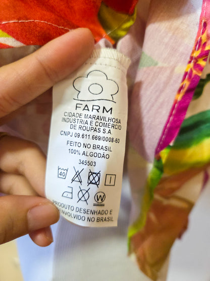 Blusinha Farm Floral com Amarração Frontal