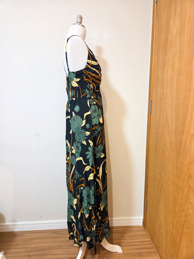 Vestido Farm Longo Verde Floral