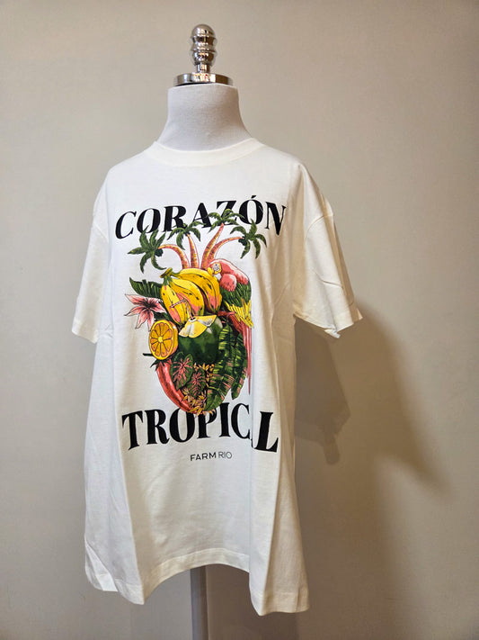 Camiseta Farm Corazón Tropical